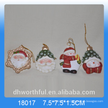 Weihnachten Serie Keramik hängende Verzierung mit Schneemann Figur
